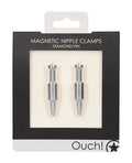 Ouch Shots Ouch Pin Magnetic Nipple Clamps - Silver