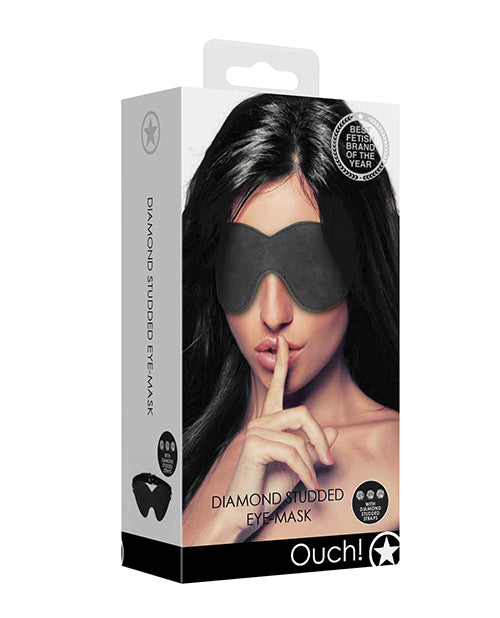 Ouch Shots Ouch Diamond Studded Eye Mask - Black