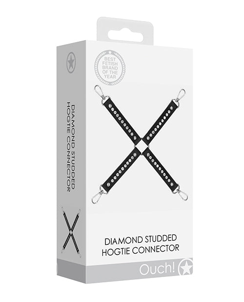 Ouch Shots Ouch Diamond Studded Hogtie - Black