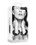 Ouch Shots Ouch Black & White Beginner's Furry Hand Cuffs - Black - Image 3