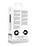 Ouch Shots Ouch Black & White Velcro Hand/Ankle Cuffs - Black - Image 2