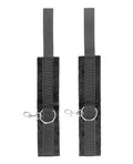 Ouch Shots Ouch Black & White Velcro Hand/Ankle Cuffs - Black - Image 4