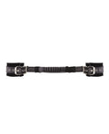 Ouch Shots Ouch Black & White Bonded Leather Hand Cuffs w/Handle - Black - Image 4