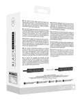 Ouch Shots Ouch Black & White Plush Bonded Leather Ankle Cuffs - Black - Image 2