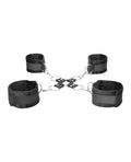 Ouch Shots Ouch Black & White Velcro Hogtie w/Hand & Ankle Cuffs - Black - Image 3
