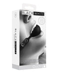 Ouch Shots Ouch Black & White Silicone Ball Gag - Black
