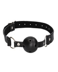 Ouch Shots Ouch Black & White Breathable Ball Gag w/Nipple Clamps - Black - Image 4