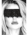 Ouch Shots Ouch Black & White Lace Mask w/Elastic Straps - Black - Image 5