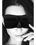 Ouch Shots Ouch Black & White Satin Curvy Eye Mask w/Elastic Straps - Black - Image 5