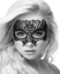 Ouch Shots Ouch Black & White Lace Eye Mask - Princess Black