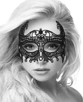 Ouch Shots Ouch Black & White Lace Eye Mask - Empress Black - Image 5