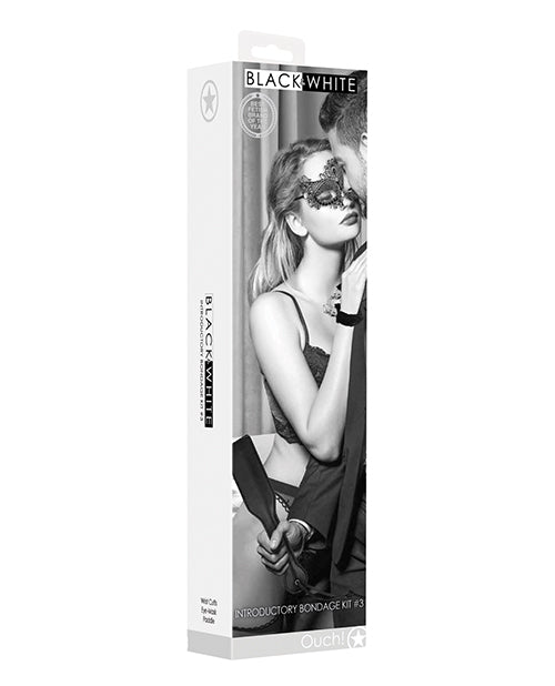 Ouch Shots Ouch Black & White Introductory Bondage Kit #3 - Black