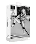 Ouch Shots Ouch Black & White Bed Post Bindings Restraint Kit - Black