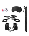 Ouch Shots Ouch Black & White Bed Post Bindings Restraint Kit - Black - Image 3