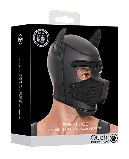 Ouch Shots Ouch Puppy Play Puppy Hood - Black
