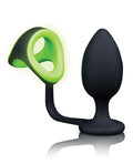 Ouch Shots Ouch Butt Plug w/Cock Ring & Ball Strap - Glow in the Dark - Image 5