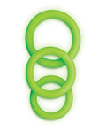 Ouch Shots Ouch 3 pc Cock Ring Set - Glow in the Dark - Image 4