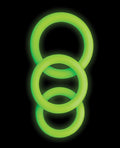 Ouch Shots Ouch 3 pc Cock Ring Set - Glow in the Dark - Image 2