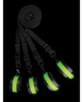 Ouch Shots Ouch Bed Bindings Restraint Kit - Glow in the Dark