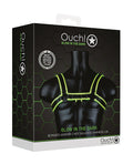 Ouch Shots Ouch Chest Bulldog Harness - Glow in the Dark L/XL