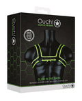 Ouch Shots Ouch Chest Bulldog Harness - Glow in the Dark S/M