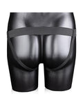 Ouch Shots Ouch 8" Ribbed Hollow Strap On w/Balls - Black - Image 3