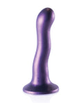 Ouch Shots Ouch 7" Curvy G-Spot Dildo - Metallic Purple - Image 2