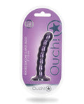 Ouch Shots Ouch 5" Beaded G-Spot Dildo - Metallic Purple