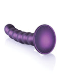 Ouch Shots Ouch 5" Beaded G-Spot Dildo - Metallic Purple - Image 3