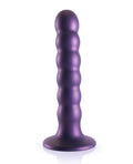 Ouch Shots Ouch 5" Beaded G-Spot Dildo - Metallic Purple - Image 4