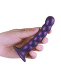 Ouch Shots Ouch 5" Beaded G-Spot Dildo - Metallic Purple - Image 5