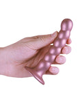 Ouch Shots Ouch 5" Beaded G-Spot Dildo - Rose Gold - Image 5