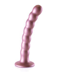 Ouch Shots Ouch 6.5" Beaded G-Spot Dildo - Rose Gold - Image 5