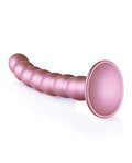 Ouch Shots Ouch 6.5" Beaded G-Spot Dildo - Rose Gold - Image 3