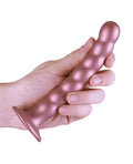 Ouch Shots Ouch 6.5" Beaded G-Spot Dildo - Rose Gold - Image 4