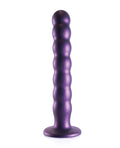 Ouch Shots Ouch 8" Beaded G-Spot Dildo - Metallic Purple - Image 3
