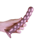 Ouch Shots Ouch 8" Beaded G-Spot Dildo - Rose Gold - Image 5