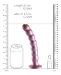Ouch Shots Ouch 8" Beaded G-Spot Dildo - Rose Gold - Image 3