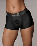 Ouch Shots Ouch Vibrating Strap On Boxer - Black M/L - Image 3