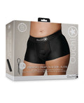 Ouch Shots Ouch Vibrating Strap On Boxer - Black XL/XXL