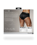 Ouch Shots Ouch Vibrating Strap On High-Cut Brief - Black M/L - Image 2