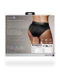 Ouch Shots Ouch Vibrating Strap On High-Cut Brief - Black XL/XXL - Image 2