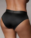 Ouch Shots Ouch Vibrating Strap On High-Cut Brief - Black XL/XXL - Image 4