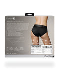 Ouch Shots Ouch Vibrating Strap On High-Cut Brief - Black XS/S - Image 2
