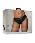 Ouch Shots Ouch Vibrating Strap On Hipster - Black M/L
