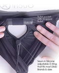Ouch Shots Ouch Vibrating Strap On Hipster - Black M/L - Image 5