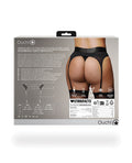Ouch Shots Ouch Vibrating Strap On Thong w/Adjustable Garters - Black XL/XXL - Image 2