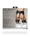 Ouch Shots Ouch Vibrating Strap On Thong w/Adjustable Garters - Black XS/S - Image 2