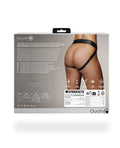 Ouch Shots Ouch Vibrating Strap On Thong w/Removable Rear Straps - Black M/L - Image 2