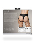 Ouch Shots Ouch Vibrating Strap On Thong w/Removable Rear Straps - Black XS/S